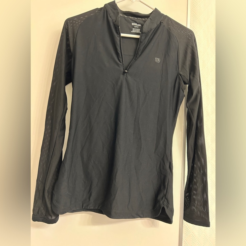 Wilson sports jacket mesh sleeves excellent condition color black    size  s